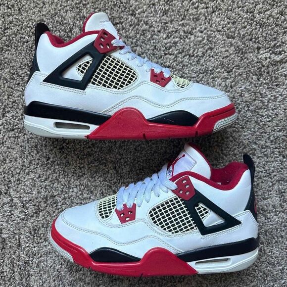 Nike Air Jordan 4 Fire Red Size 5 Youth (Size 6.5 Women's) - Picture 1 of 7